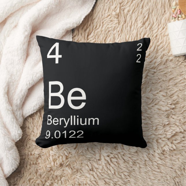 Black Be Beryllium Element Kissen (Decke)