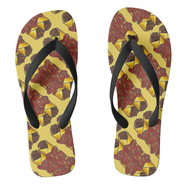 Black Bean Enchilada mexikanisches Essen Gewürzige Flip Flops (Fußbett)