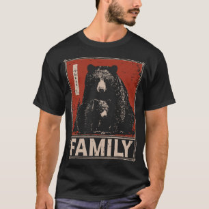 Black Bear and Cub - Fierce and Tender Family Bond T-Shirt