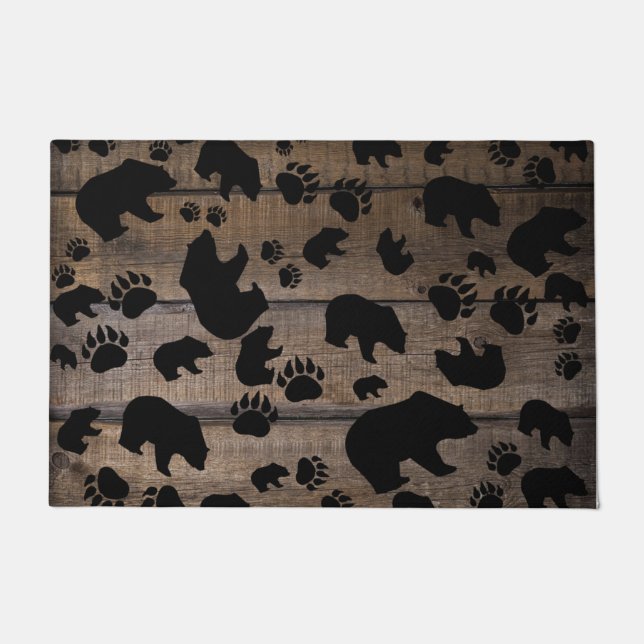 Black Bear Black Bear Paws Fußmatte (Vorderseite)