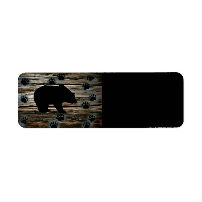 Black Bear Black Bear Paws Rustic Wood (Vorne)