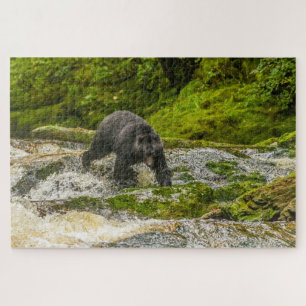 Black Bear Fishing   Qua Creek British Columbia Puzzle