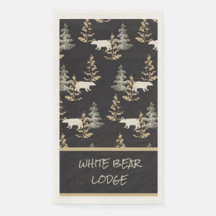 Black Bear Lodge Cabin Country Wild Serviette