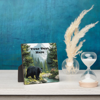 Black Bear Nature Fotoplatte