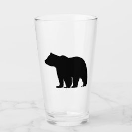 Black Bear Silhouette Glas