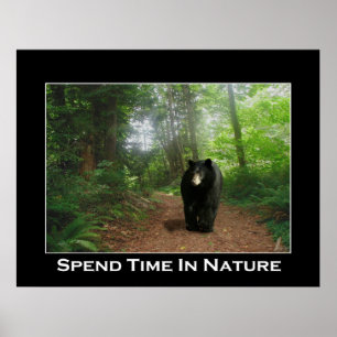 BLACK BEAR TRAIL Motivierend Poster