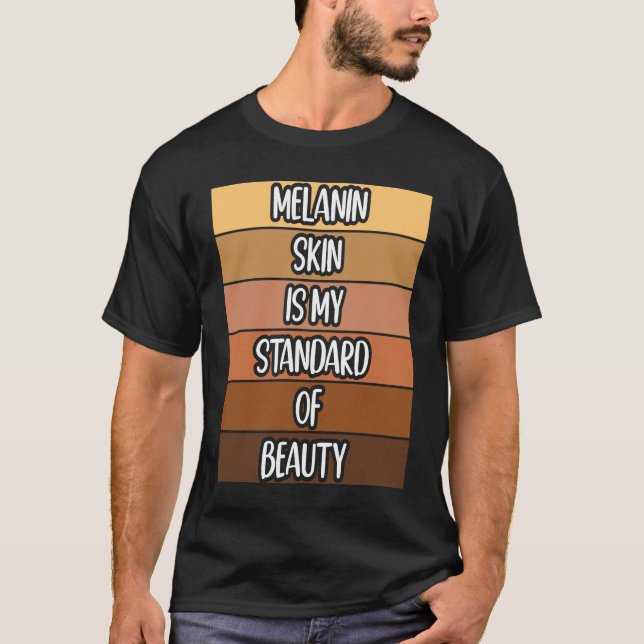 Black Beautiful African American Melanin Black Que T-Shirt (Vorderseite)