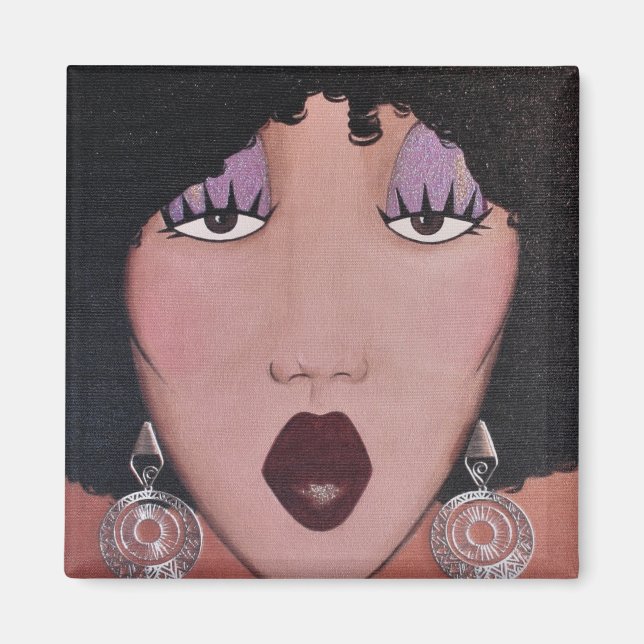 "Black Beauty Diva" Magnet (Vorne)
