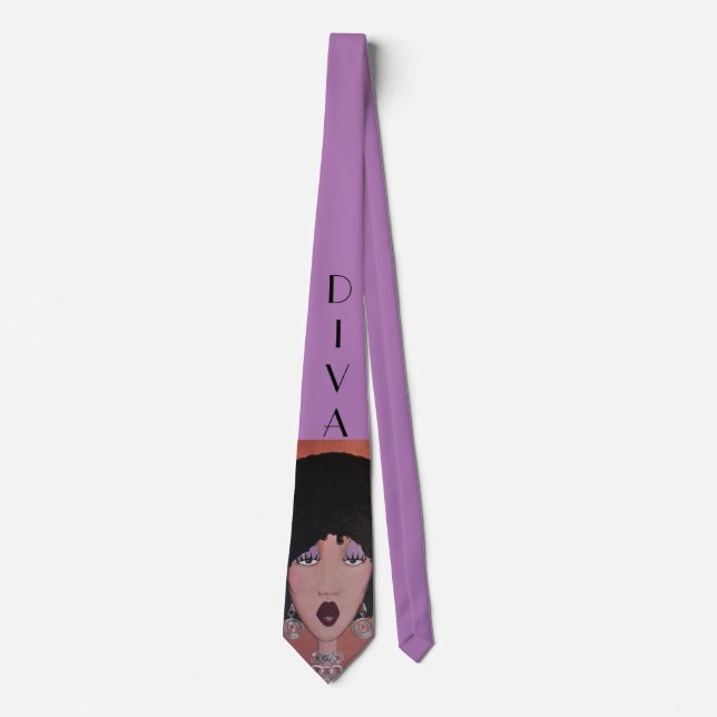 "Black Beauty Diva" NECK TIE Krawatte (Vorderseite)