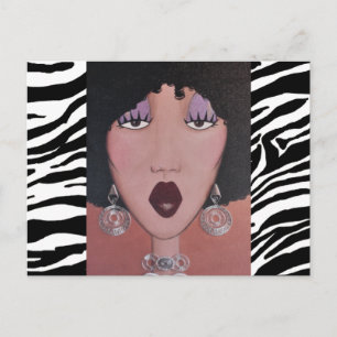 „Black Beauty Diva" Postkarte