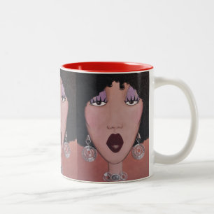 "Black Beauty Diva" Zweifarbige Tasse