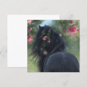 Black Beauty Friesian Horse - Grußkarte