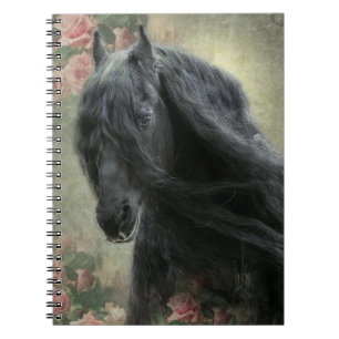 Black Beauty Friesian Horse - Notebook Notizblock