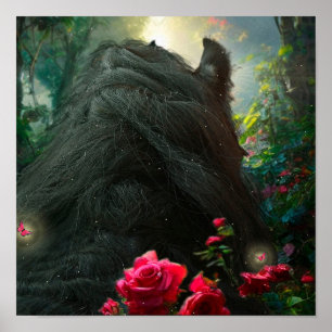 Black Beauty Friesian Horse - Poster