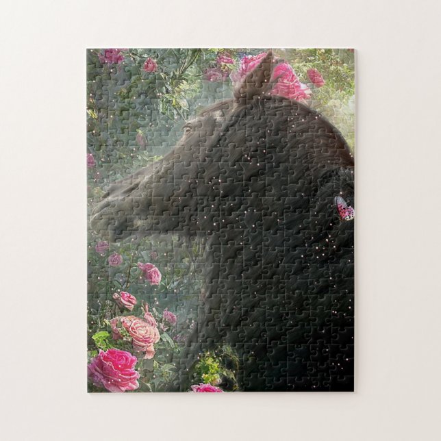 Black Beauty Friesian Horse - Puzzle (Vertikal)