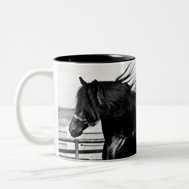 Black Beauty Horse Zweifarbige Tasse (Links)