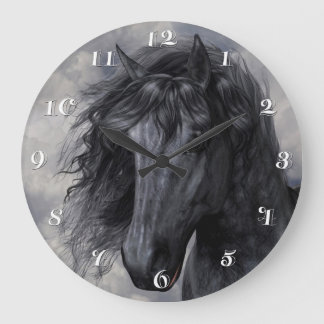 Black Beauty Wall Clock Große Wanduhr