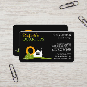 Black Bed and Breakfast in Weiß Hütte B&B Visitenkarte