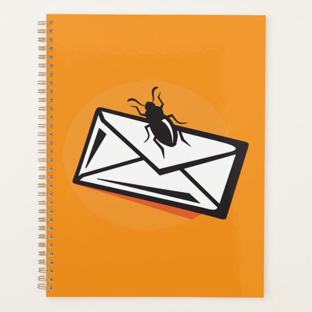 Black Beetle Insect on Envelope Planer (Vorderseite)