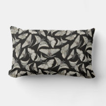 Black Beige Moth Butterfly Pattern