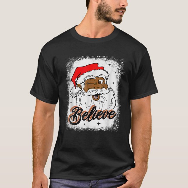 Black Believe Santa Claus African American Santa B T-Shirt (Vorderseite)