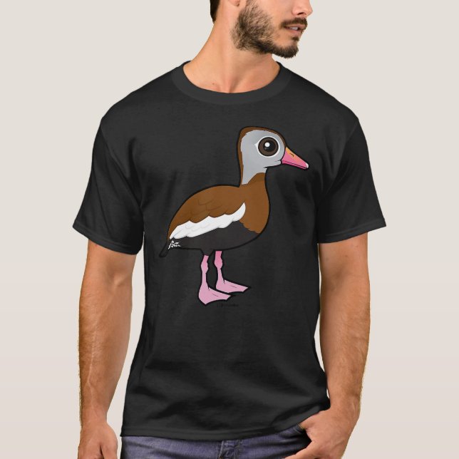 Black-bellied Whistling-Duck Cute Cartoon Duck Bir T-Shirt (Vorderseite)