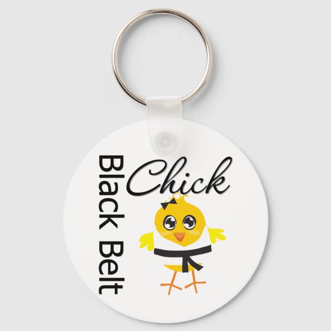 Black Belt Chick Schlüsselanhänger (Vorderseite)