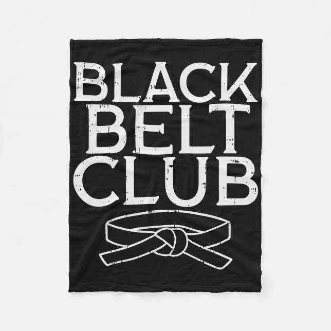 Black Belt Club Cool Karate Taekwondo Kung Jiu Fleecedecke (Vorderseite)