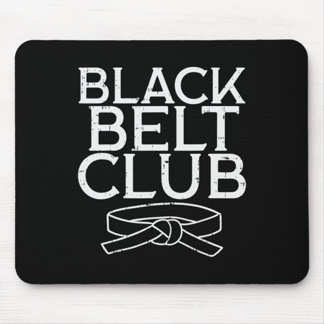 Black Belt Club Cool Karate Taekwondo Kung Jiu Mousepad (Vorne)