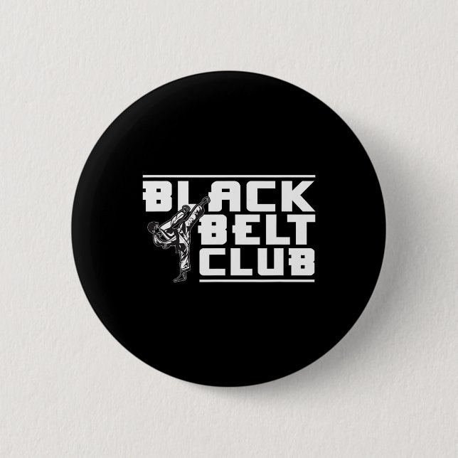 Black Belt Club - Karate Black Belt Button (Vorderseite)
