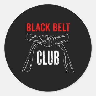 Black Belt Club - Karate Taekwondo Kung Fu Jiu Jit Runder Aufkleber