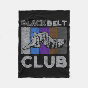 Black Belt Club Vintage BJJ Brasilianisches Jiu Ji Fleecedecke