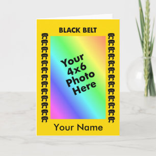 Black Belt Foto Mat Card Karte