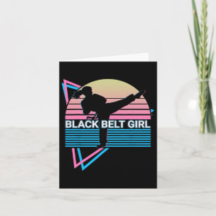 Black Belt Girl - Judo Karate Jiu Jitsu Taekwondo Karte