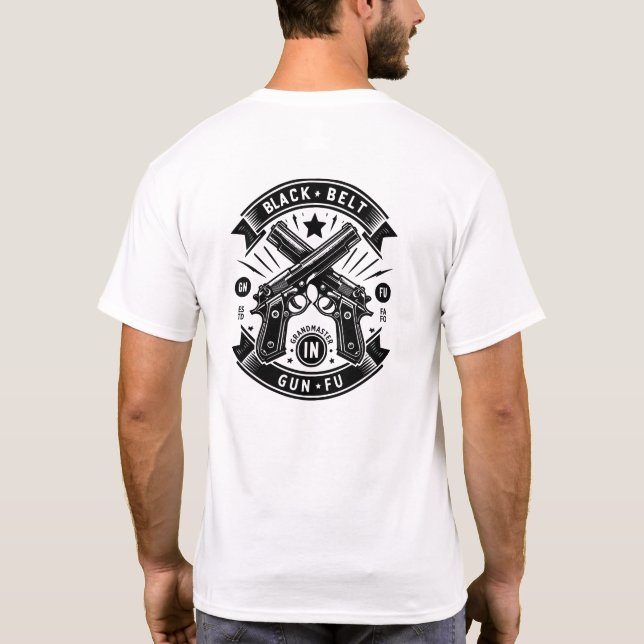 Black Belt Gun Fu Grandmaster T-Shirt (Rückseite)