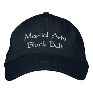 Black Belt Hat für Kampfkunst Bestickte Kappe