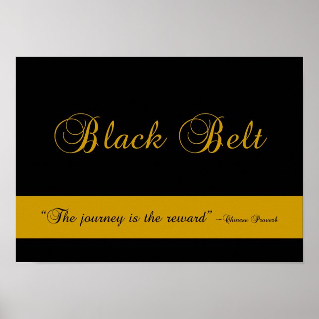 Black Belt Journey Poster Print (Vorne)