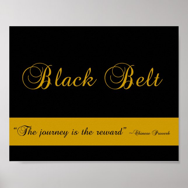 Black Belt Journey Poster Print (Vorne)