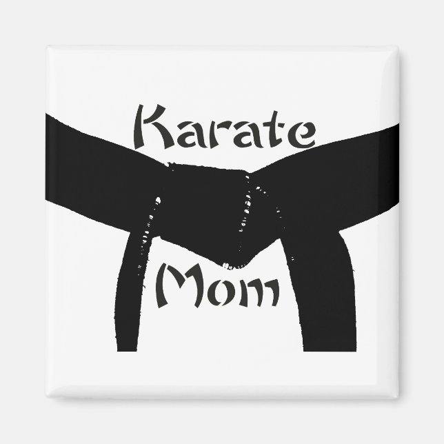 Black Belt Karate Mama Magnet (Vorne)