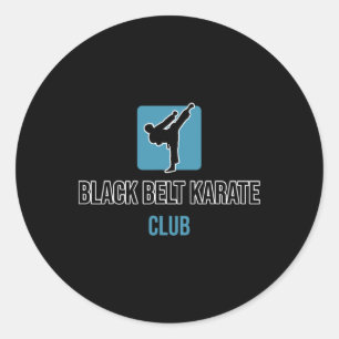 Black Belt Karate Runder Aufkleber