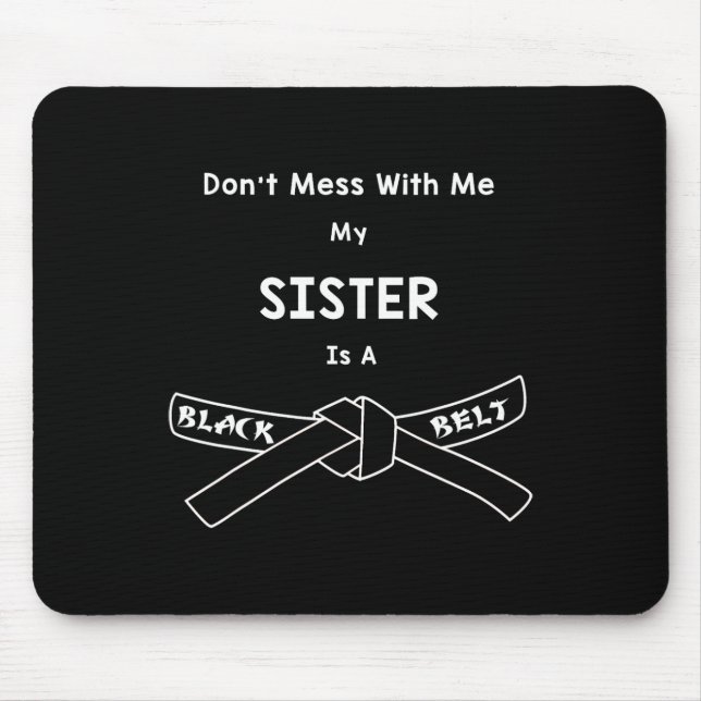 Black Belt Karate Shirt Comt Hapkido Martial Arts Mousepad (Vorne)