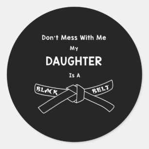 Black Belt Karate Shirt Comt Hapkido Martial Arts Runder Aufkleber
