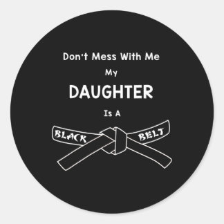 Black Belt Karate Shirt Comt Hapkido Martial Arts Runder Aufkleber