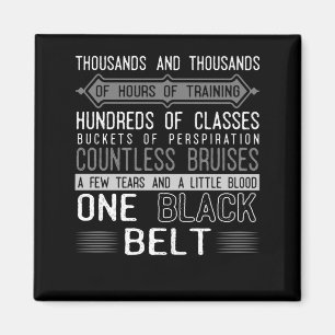 Black Belt Karate Taekwondo Jiu Jitsu Motivation Magnet