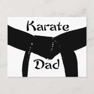 Black Belt Karate Vater Postcard Postkarte