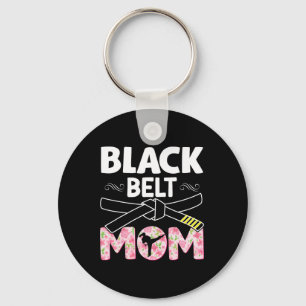 Black Belt Mama Floral Tkd Taekwondo Karate Martia Schlüsselanhänger