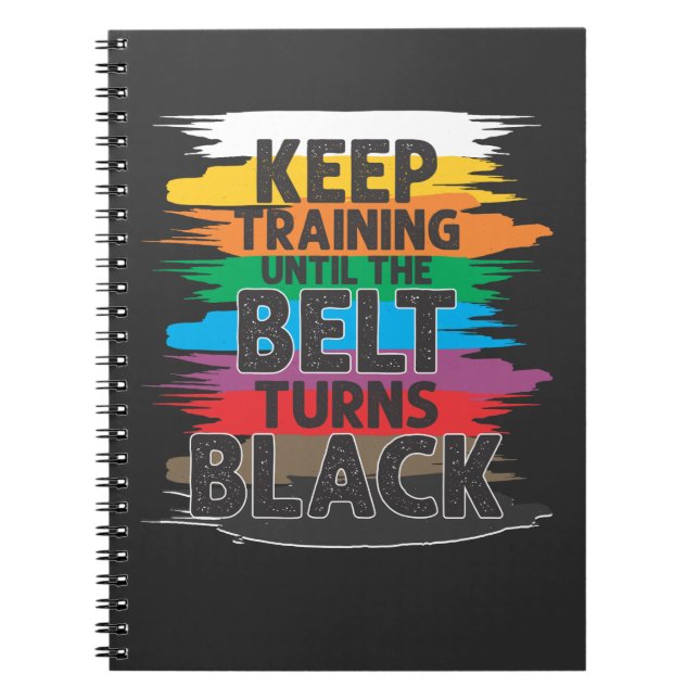 Black Belt Martial Art Training Karate TaeKwonDo Notizblock (Vorderseite)