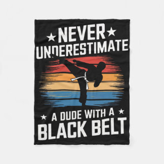 Black Belt Martial Arts Karate Jiu Jitsu Taekwondo Fleecedecke
