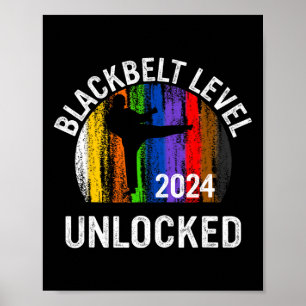 Black Belt Men Achievement Martial Arts Karate Boy Poster