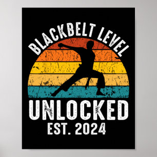 Black Belt Men Achievement Martial Arts Karate Boy Poster